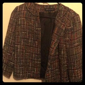 Anne Klein multicolored tweed blazer